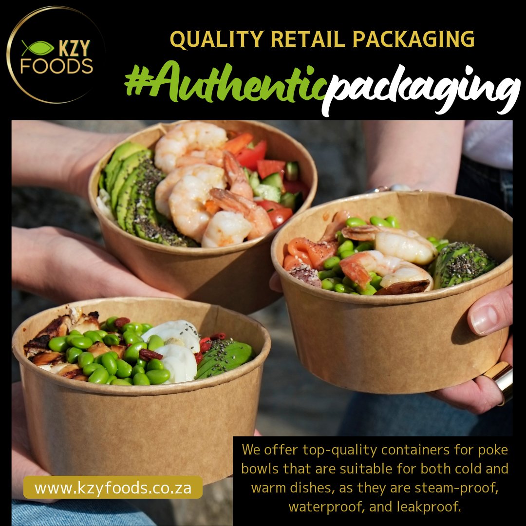 KZY Foods kraft poke bowls: built for business.
✅ Leakproof
✅ Waterproof
✅ Steam-proof

Perfect for cold or hot dishes in deli, sushi, and retail. Wholesale supply. Nationwide delivery.

🔗 kzyfoods.co.za

#KZYFoods #FoodPackaging #SushiPackaging #WholesalePackaging