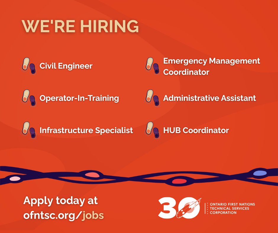 OFNTSC is hiring! 

We’re looking to add to our team across multiple fields — from finance, housing and infrastructure, to emergency management and more!  

Explore all current openings at ofntsc.org/jobs