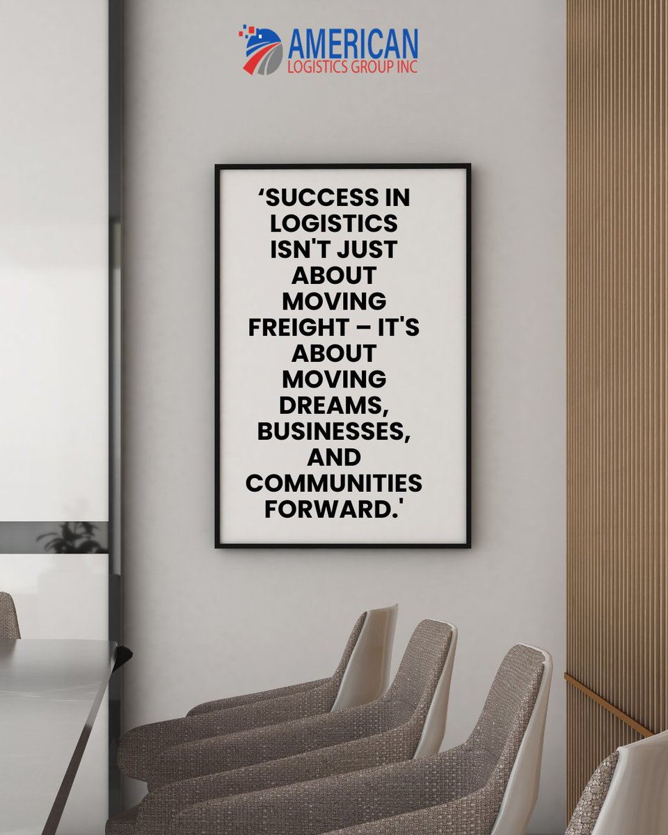 AmericanLogist5's tweet image. ‘Success in logistics isn&apos;t just about moving freight – it&apos;s about moving dreams, businesses, and communities forward.&apos;

alg.us.com

#TechInLogistics #Innovation #AmericanLogisticsGroup #FreightTechnology