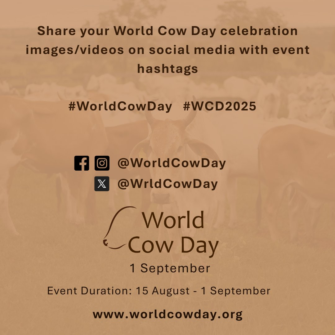 WrldCowDay's tweet photo. How To Celebrate World Cow Day!

1. Visit a Sanctuary/Farm near you

2. Celebrate at Home - Individually or Group

Join the Revolution!
Celebrate World Cow Day!

#WorldCowDay  #WCD2025
#cows https://t.co/kCAxFz4ik7