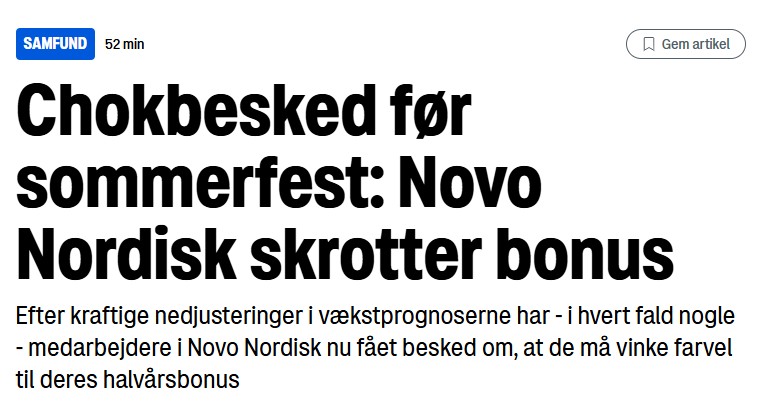 Det må være et hårdt slag for nogle af de mest højtlønnede mennesker i Danmark, at de nu ikke får ekstra penge i første halvår.
Jeg føler med dem. Det må sku gøre ondt. 
Måske fagforeningerne for pædagoger, håndværkere, sygeplejersker og andre bør komme med en støtteerklæring?