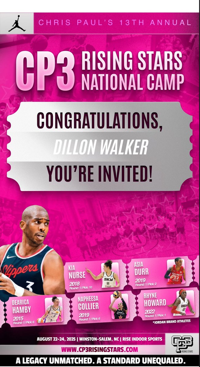 So excited to attend <a href="/CP3events/">🚀13TH ANNUAL CP3 RISING STARS NATIONAL CAMP🚀</a> Rising Stars camp this weekend!