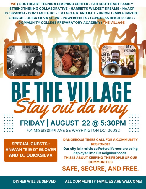 TODAY!!! REGISTER for BE THE VILLAGE.. EMERGENCY COMMUNITY MEETING | FRI. AUG 22 @ 5:30PM - mailchi.mp/naacpdc/naacpb…