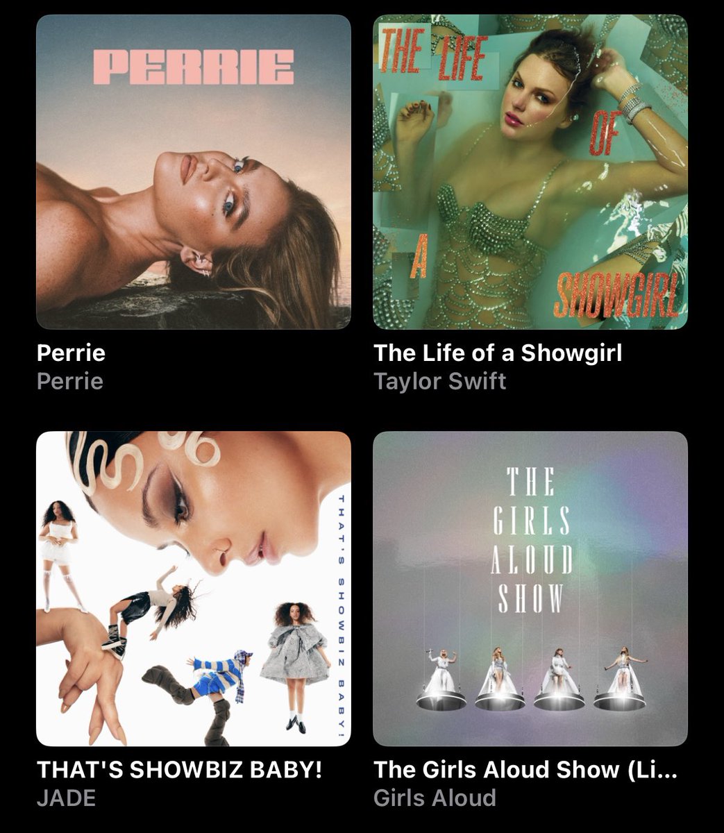 These will be the best 4 albums of 2025 ❤️🧡💚💙
<a href="/PerrieHQ/">Perrie HQ</a> <a href="/taylorswift13/">Taylor Swift</a> <a href="/jadethirlwall/">JADE</a> <a href="/GirlsAloud/">Girls Aloud</a> 
#Perrie #Jade #TaylorSwift #GirlsAloud