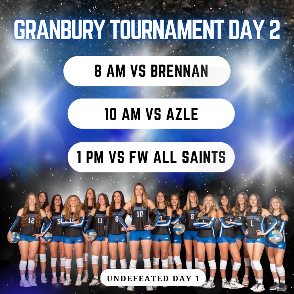 Joshua Volleyball (@jhsowlsvball) on Twitter photo Itโs a busy day for the Lady Owls! Freshman & JV play at home at 5:30 in the Galbreath vs. Keller Central. Varsity in undefeated going in to Day 2 of the Granbury Tournament. Letโs go! #allforone ๐๐ฆ๐ <a href="/JoshuaISD/">Joshua ISD</a> Itโs a busy day for the Lady Owls! Freshman & JV play at home at 5:30 in the Galbreath vs. Keller Central. Varsity in undefeated going in to Day 2 of the Granbury Tournament. Letโs go! #allforone ๐๐ฆ๐ <a href="/JoshuaISD/">Joshua ISD</a>