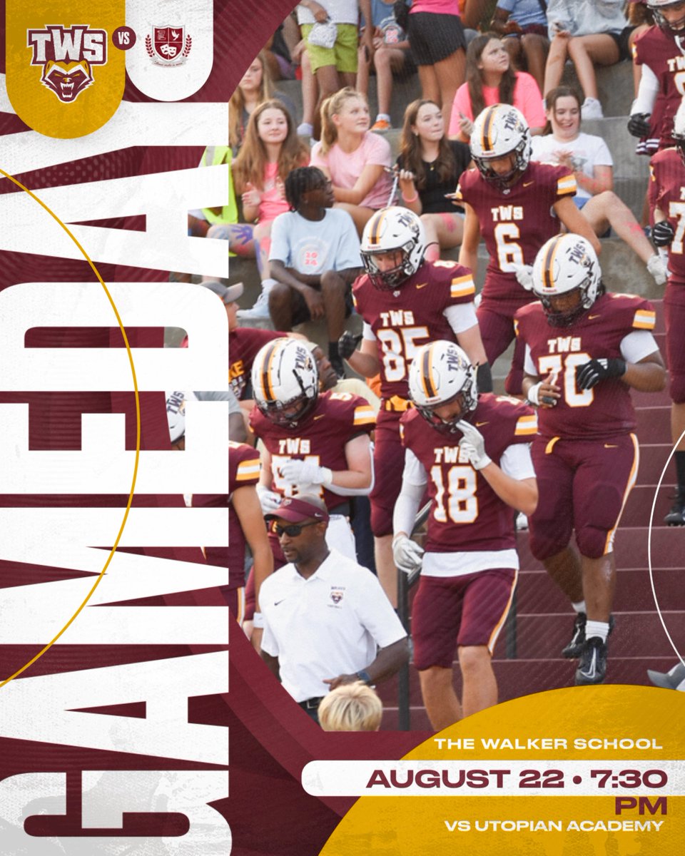 GAMEDAY! Let’s go Wolverines!!

🆚 Utopian Academy
⏰ 7:30 p.m.
📍 Robertson Field
🎟️ Go Fan