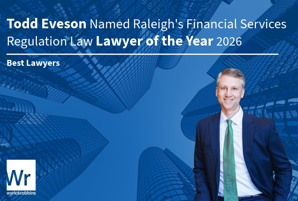 Join us in congratulating Todd Eveson, managing partner, on being named Raleigh’s Financial Services Regulation Law “Lawyer of the Year” 2026! Learn more about Todd's practice here: loom.ly/DYOQKRE
