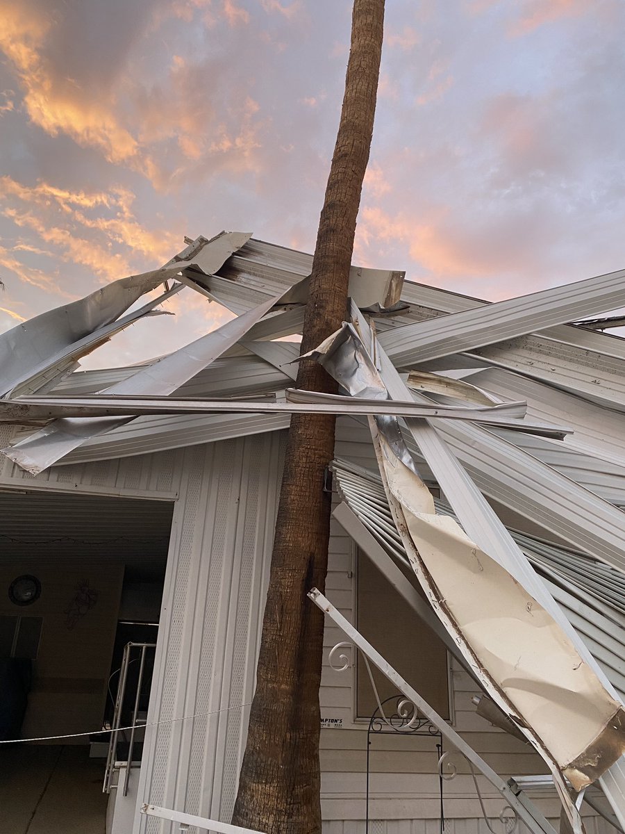Last nights storm packed a punch. Damage from Mesa. This is near Greenfield and Main. #fox10phoenix #azwx #weather