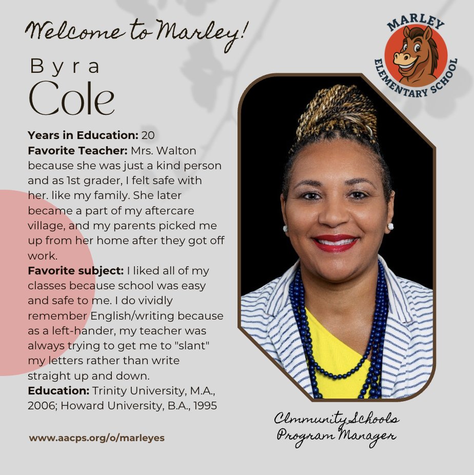 Please join me in welcoming one of our newest Mustangs, Byra Cole! #belonggrowsucceed