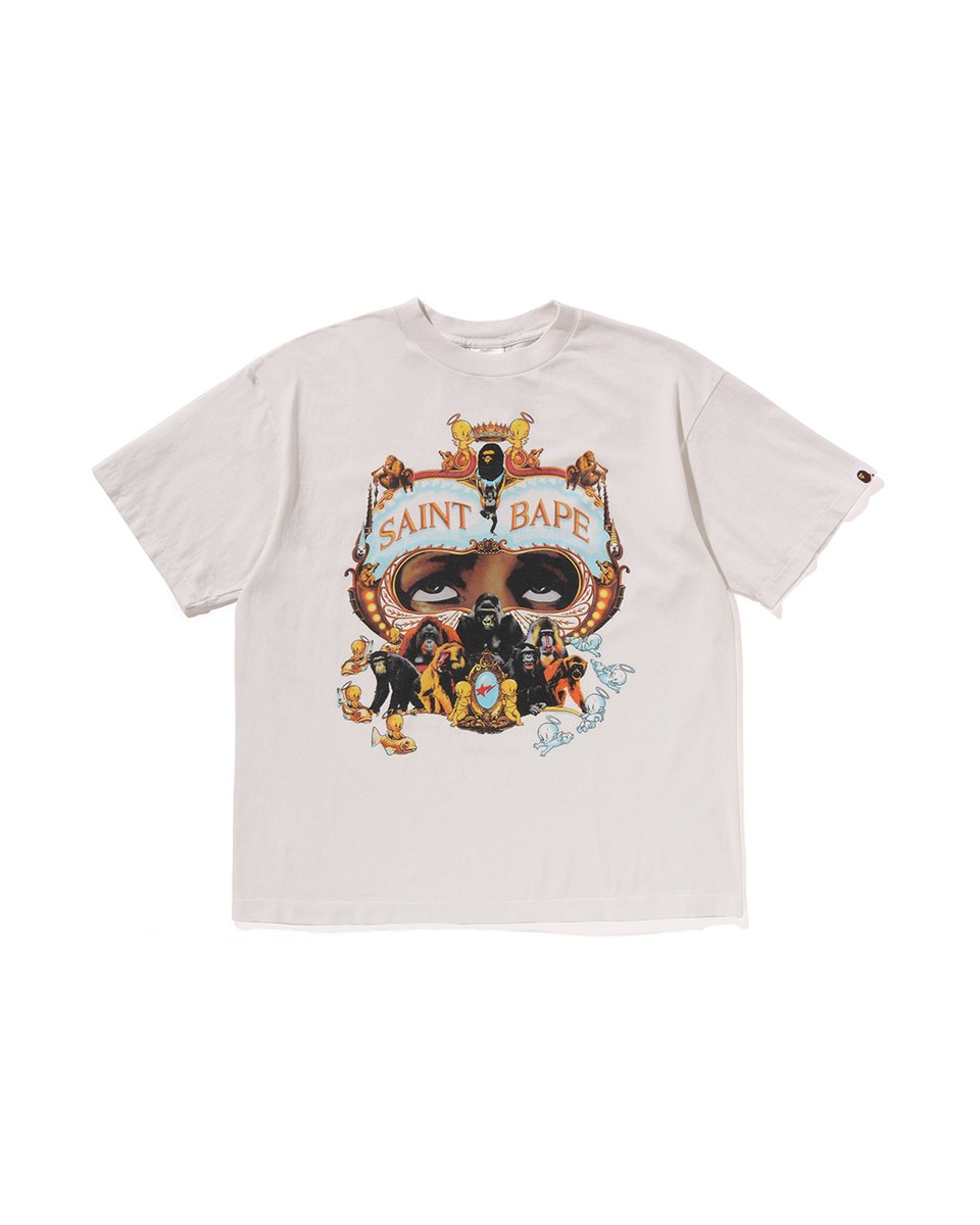 SAINT Mxxxxxx A BATHING APE® BAPE_SS TEE BAPE®︎ X ©SAINT Mxxxxxx collection will be available starting