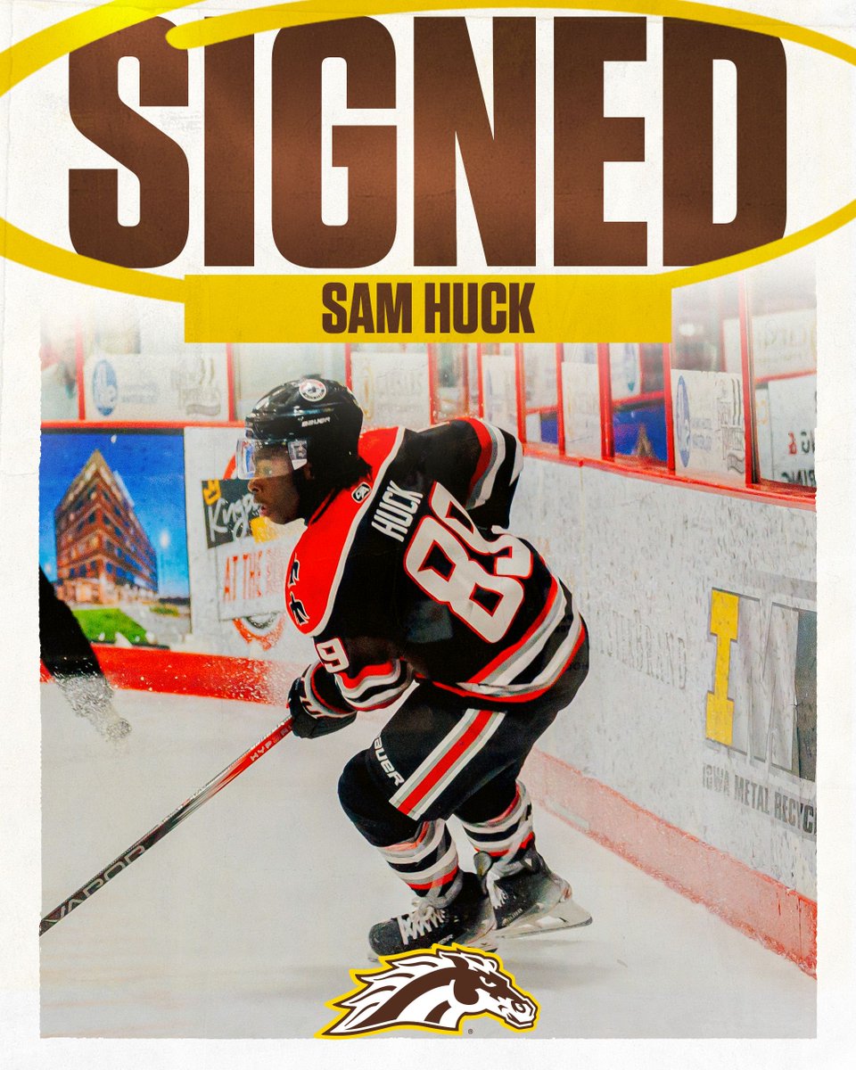 Adding a big-time goal scorer to the Bronco family! Sam Huck had 26 points on 16 goals and 10 assists for the Waterloo Black Hawks last season! Glad to have you as a Bronco! 

#BroncosReign
