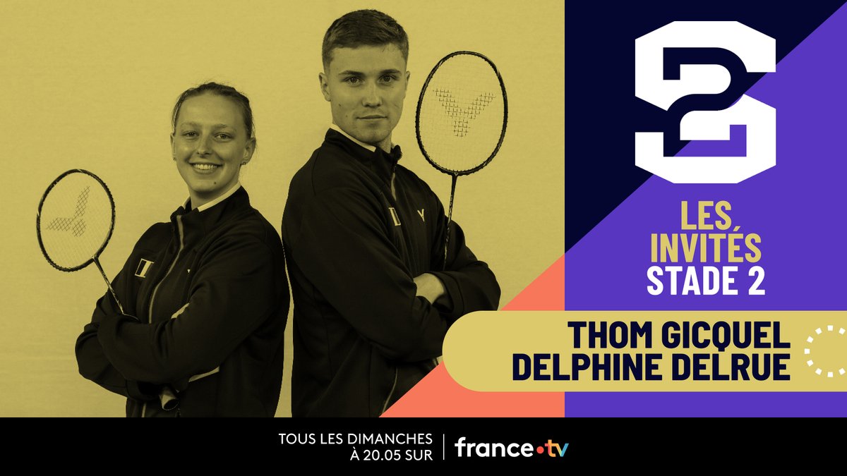 #Evénement <a href="/francetvsport/">francetvsport</a>

🏸 À la veille des Championnats du monde de #badminton à #Paris2025, #Stade2 accueille Thom #Gicquel et Delphine #Delrue, champions d’Europe 2024 de double mixte

🎙️ Présenté par <a href="/cecilegres/">Cécile Grès</a>

▶️Dimanche à 20.05 sur #France3 &amp; france.tv
