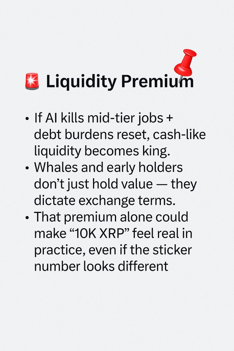 Unnamed Fund, X Layer🕊️🔑🫶🏽 (@cobainesauce) on Twitter photo $10K isn’t a meme. 🚀
• Even if XRP “only” hits $1K–$5K, in a reset economy it could spend like $10K (or beyond).
Sticker price ≠ real power. 📊
Purchasing power is the game. 🧠💎
#XRP #Ripple #XRPArmy #CryptoCommunity #DLT #Liquidity #ISO20022 #Blockchain #Utility #CBDC $10K isn’t a meme. 🚀
• Even if XRP “only” hits $1K–$5K, in a reset economy it could spend like $10K (or beyond).
Sticker price ≠ real power. 📊
Purchasing power is the game. 🧠💎
#XRP #Ripple #XRPArmy #CryptoCommunity #DLT #Liquidity #ISO20022 #Blockchain #Utility #CBDC
