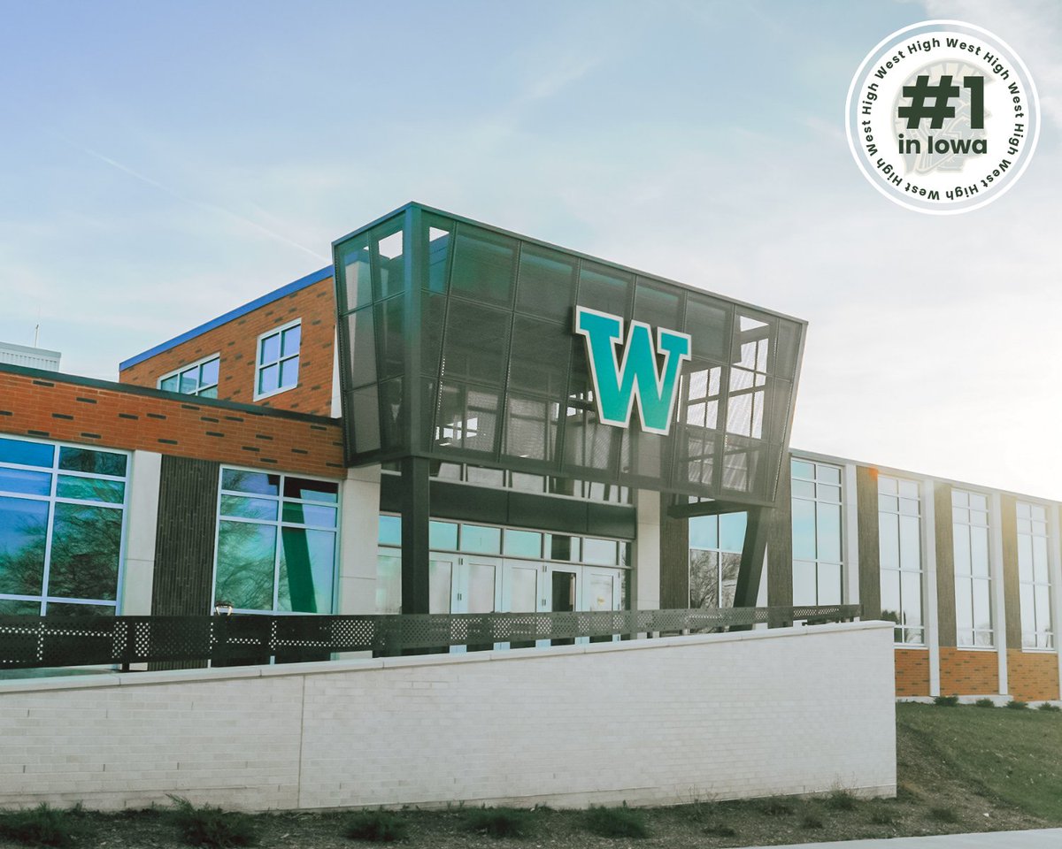 Congratulations to West High on being named the #1 Best High School in Iowa based on U.S. News &amp; World Report rankings!