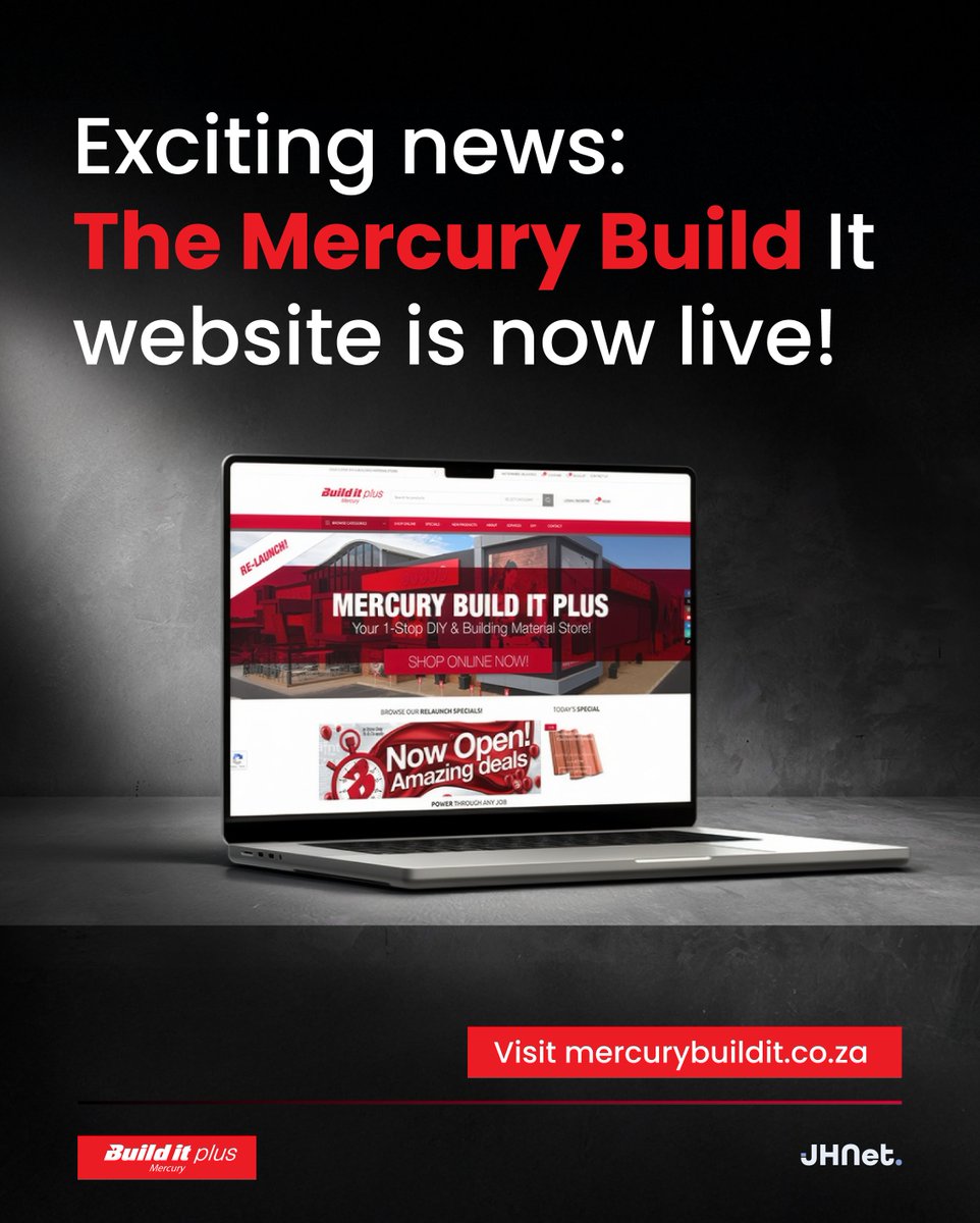 JHNetWeb's tweet image. Exciting news! 🚀
We’ve just launched the Mercury Build It website! 🛠️✨ It’s been an honor working with the Mercury Build It team to bring this platform to life.

Check it out now! 👇
mercurybuildit.co.za
