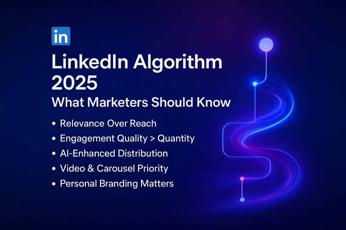 official_m007's tweet photo. 🚀 LinkedIn Algorithm 2025   Key Shifts for Marketers

✅ Relevance > Reach
✅ Engagement Quality > Quantity
✅ AI-Enhanced Distribution
✅ Video &amp; Carousels Priority
✅ Personal Branding Matters
2025 = Authenticity + Strategy = Visibility + Trust ✨
#LinkedIn #MarketingTrends https://t.co/3FLDWPk19H