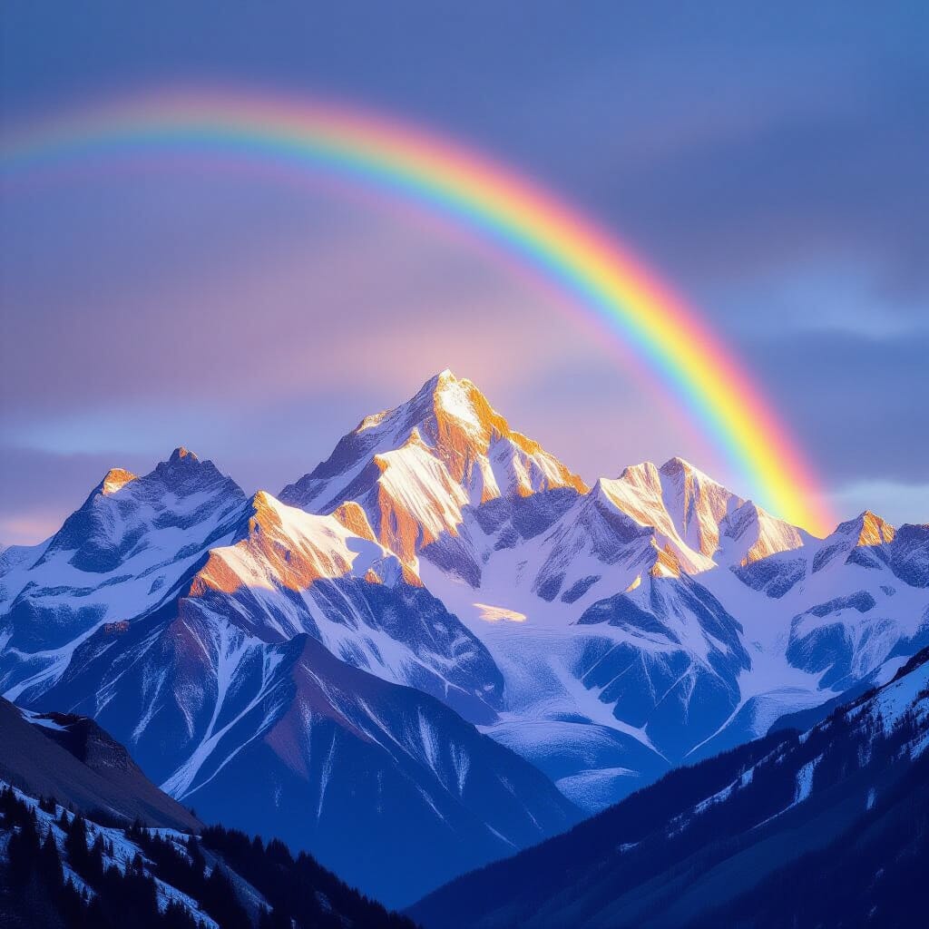 Rainbow over the rangea