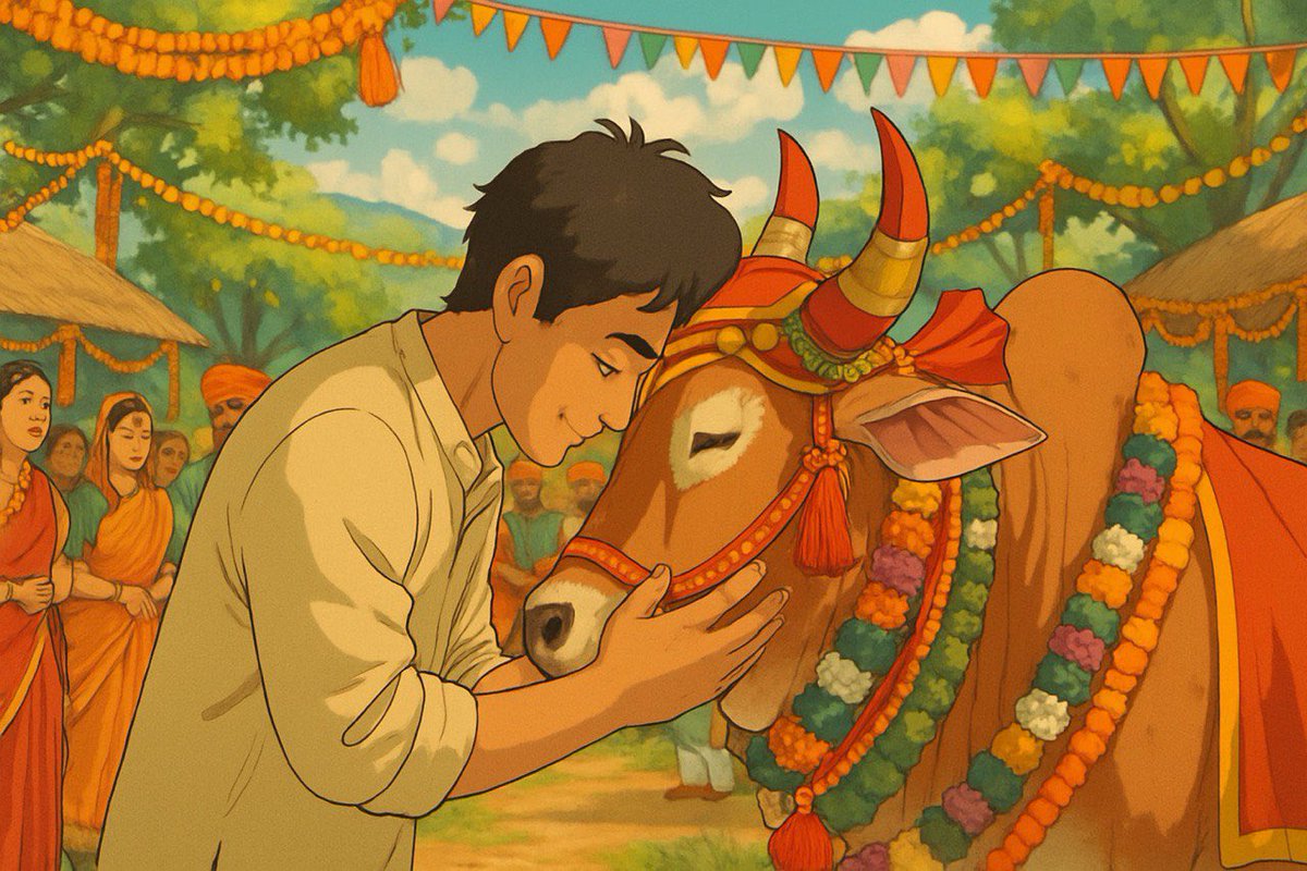 दिवसाची सुरवात च गव्हाच्या कण्या पासून होते मग 

पुरणपोळ्या , 
चंगाळे, रंग , झुली ,बाशिंग वरून फुग्याचा साज 
आधी मानाचा बैल जाणार मग बाकी सुरू ,
मिरवणूक त्यात नक्की येणारा पाऊस 
शेवटी 
“चाहुर चाहुर चांगभला 
पाऊस आला चल घरा चा”  जागर ने 
मिरवणुकीचा चा शेवट अन्