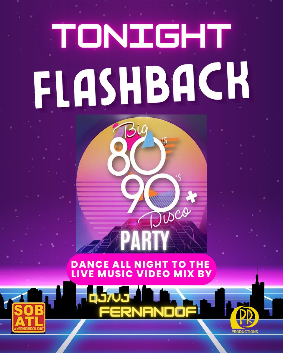 #TONIGHT August 22 - 9 pm

🎉 FLASHBACK! 🎉
80s • 90s • Disco
AN AUDIO &amp; VISUAL RETRO NIGHT WITH ALL THE HITS!
by DJ Fernando F 🎧

FlashbackAtl.com

Smith's Olde Bar

#flashback #80s #90s #Disco #Retro #Music #Dance #Atlanta