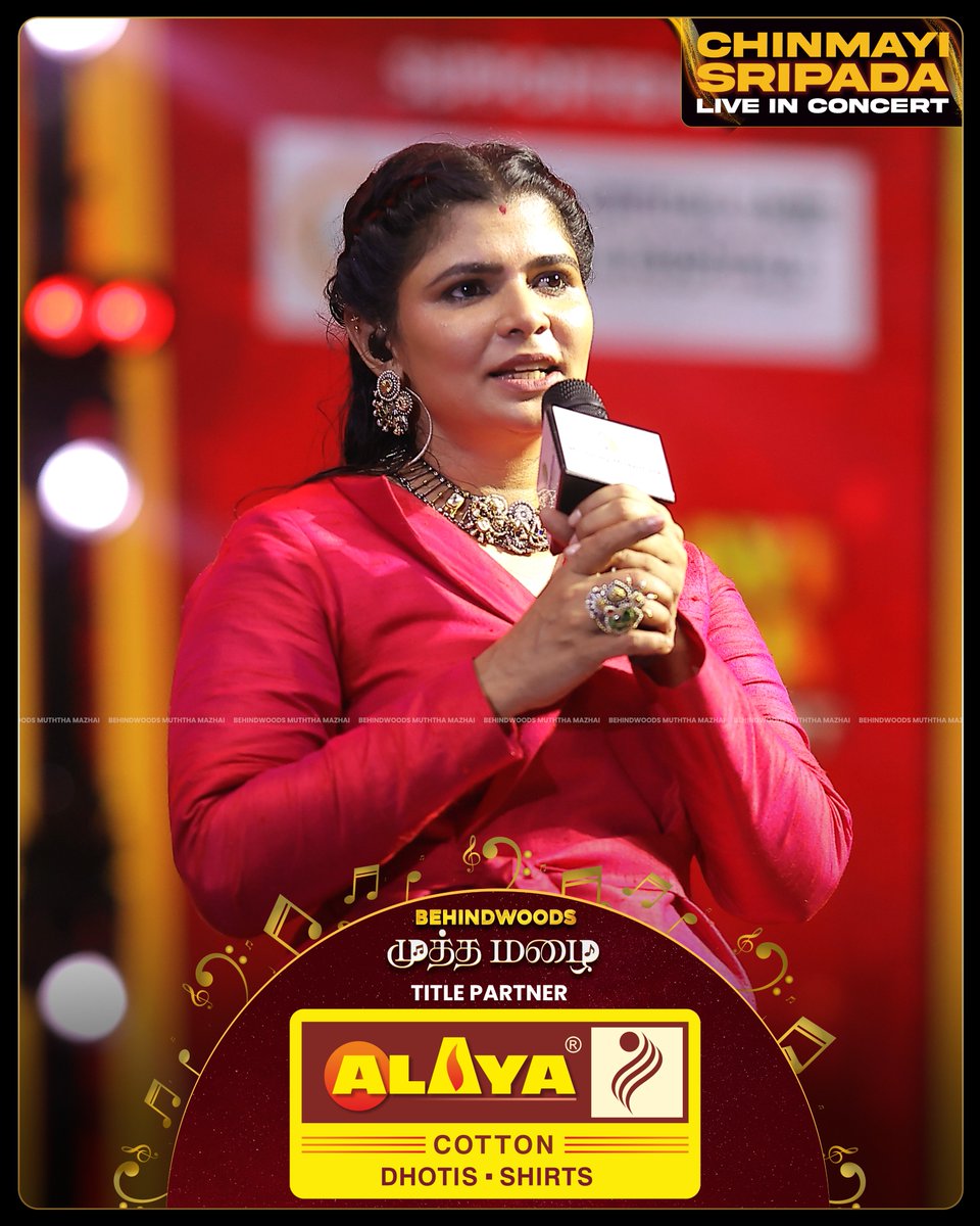 behindwoods's tweet photo. Grace, power, and melody all in one frame ✨🎤#ChinmayiSripada #LiveInConcert #Behindwoods #MagicalVoice https://t.co/55BtTPID6n