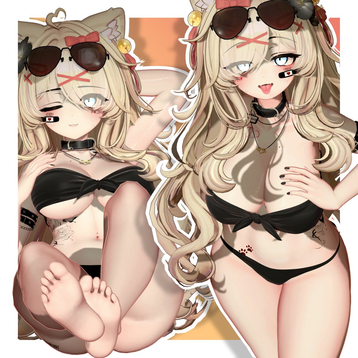 Airi's Bikini Paws ~!!🏖️🐾✨
#Airi3D #VRChat