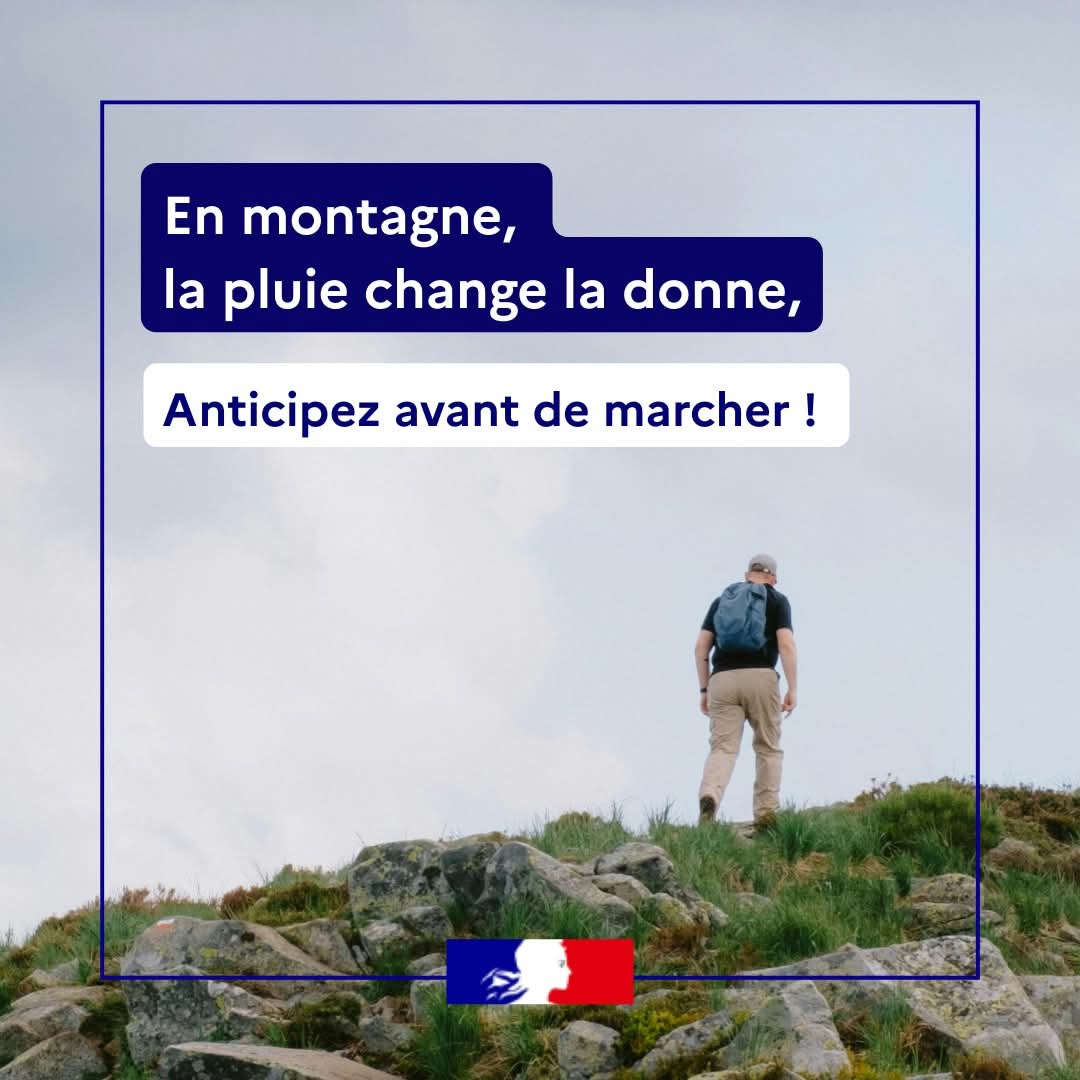 Prefet2B's tweet image. #Méteo2b Des orages sont attendus jusqu&apos;en fin de journée .
En montagne, anticipez vos itinéraires et prévoyez vos retours à l’avance :
👉 Limitez vos déplacements
👉 Évitez les zones exposées et les lits de torrents
👉 Raccourcissez vos sorties en cas de dégradation du temps