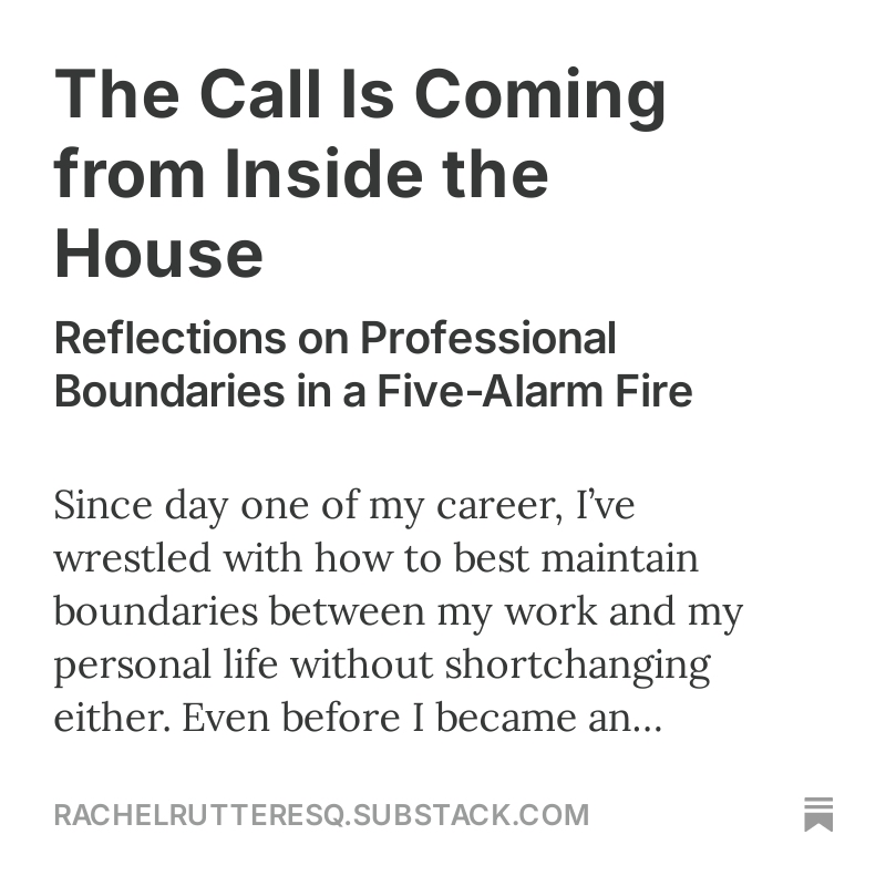 “What if we’re not catastrophizing? What if the bad thing really is happening? What if it’s happening every day and we are the last line of defense against our clients being detained, deported, or worse?”

New on our Founder’s Substack: ow.ly/3hjc50WJZNL