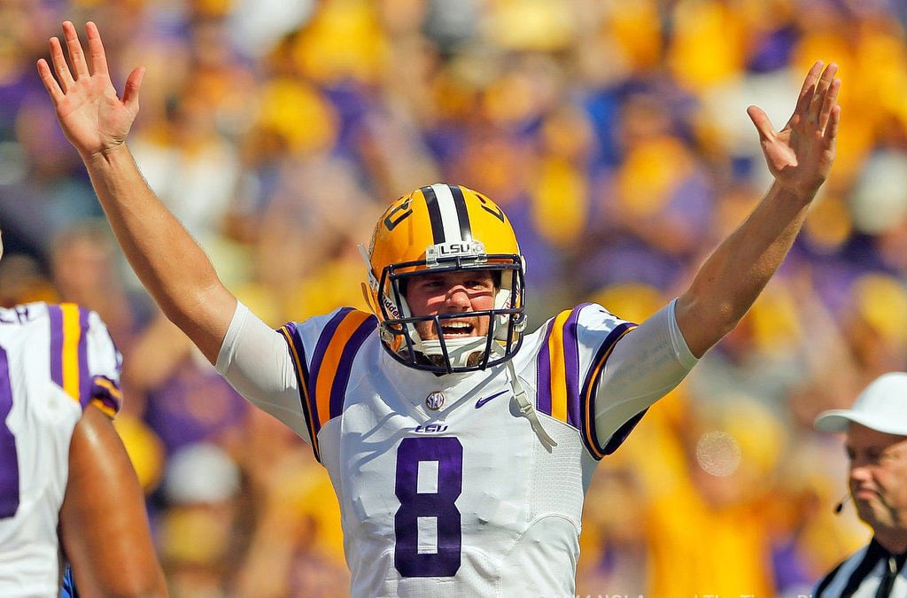 LSU Countdown (@countdownlsu) on Twitter photo ZMett checking in today on #JerseyCountdown 8️⃣-Days until #LSUvsCLEM 30-Gms played & 25-Starts, he threw for 5,783-yds & 35-TDs. Completed 407-passes (6th All Time at #LSU) LSU went (19-6) in his 25-Starts as well. <a href="/LSUfootball/">LSU Football</a> ZMett checking in today on #JerseyCountdown 8️⃣-Days until #LSUvsCLEM 30-Gms played & 25-Starts, he threw for 5,783-yds & 35-TDs. Completed 407-passes (6th All Time at #LSU) LSU went (19-6) in his 25-Starts as well. <a href="/LSUfootball/">LSU Football</a>