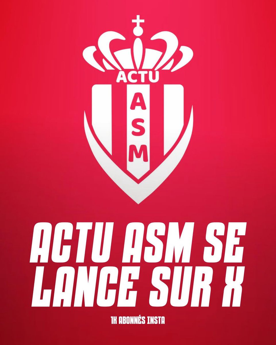ActuASM se lance sur X ! 🔥

Avec plus de 1000 abonnés sur Instagram, le média décide de se lancer sur ce nouveau réseau ! 🆕

C’est un nouveau départ pour nous et c’est que le début ! 🚀

Faites circuler au maximum svp ! 🙏