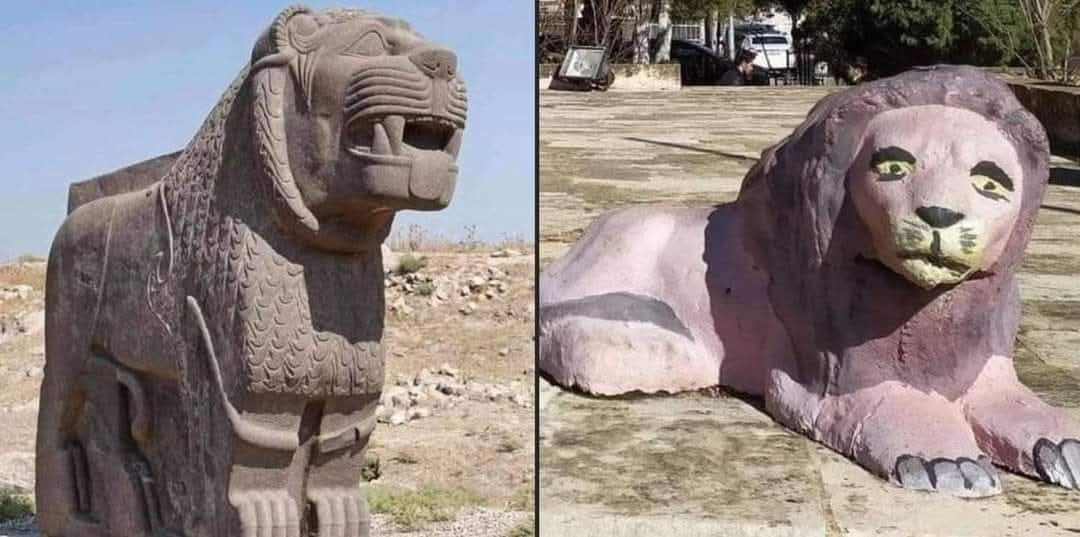 Soldaki 3000 yıl önce yapılmış, sağdaki ucubeyi de bizdeki paçozlar yapmışlar.

Bunlara TAŞ DEVRİNDEN kalma demek iltifat sayılır, bunlar üç bin yıldan bile daha gerideler.