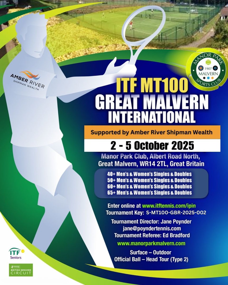 The ITF MT100 return to Malvern this October. 

Always a superb tournament 🤩

Enter here:
itftennis.com/en/tournament/…
