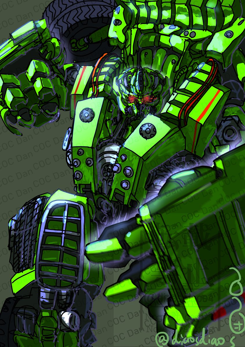 【予約投稿】お題「緑」+44min
ROTFよりロングハウル
 #TF版1時間お絵描き企画