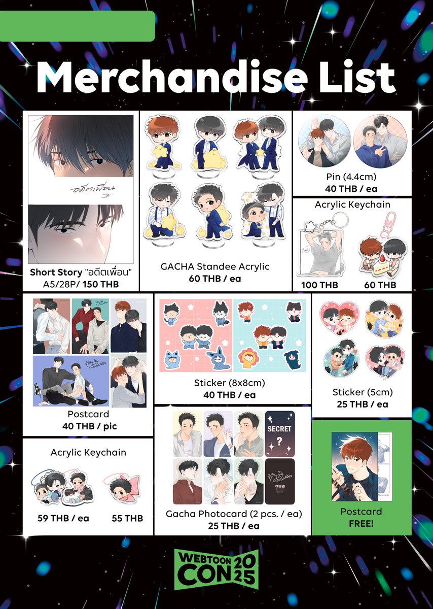 แปะใบเมนู บูธ A10 SUNSHINE ค่ะ☀️
#WEBTOONCON #WEBTOONCON2025
วันเสาร์ที่ 6 กันยายน 11.00-18.00 น.  
สามย่านมิตรทาวน์ ฮอล์ 1-2