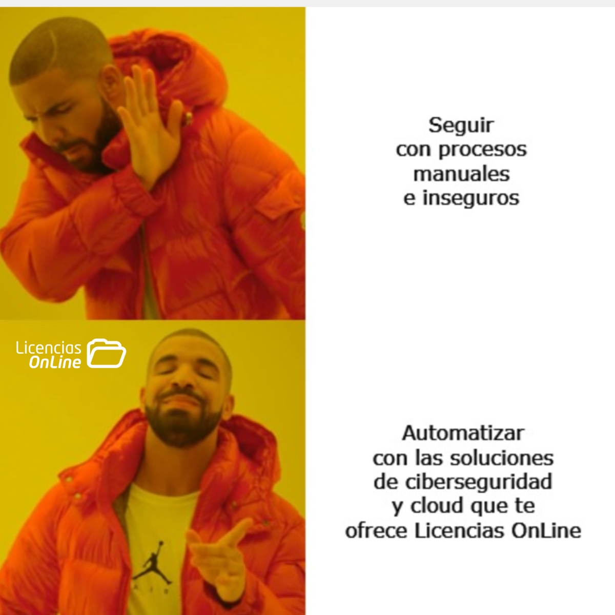 LicenciasOnLine's tweet image. Cuando tienes la opción de complicarte la vida… o simplificarla con @LicenciasOnLine 😎
La elección es fácil, ¿no?
#LOL #Cloud #Automatización #Ciberseguridad