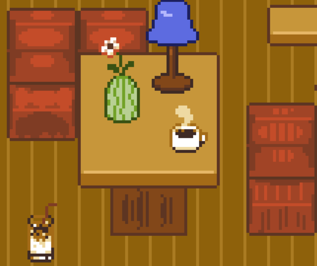 部屋の模様替えゲームの構想☕
#pixelart #ゲーム制作