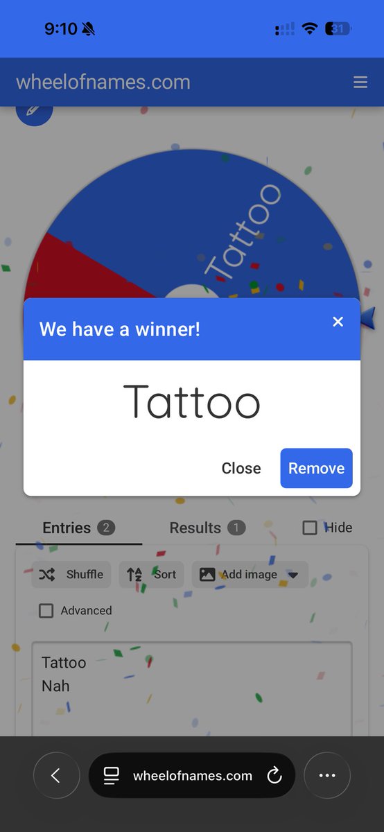 reggieclemente's tweet photo. Yup, I’ll get a tattoo tomorrow https://t.co/wueoZMmcZW