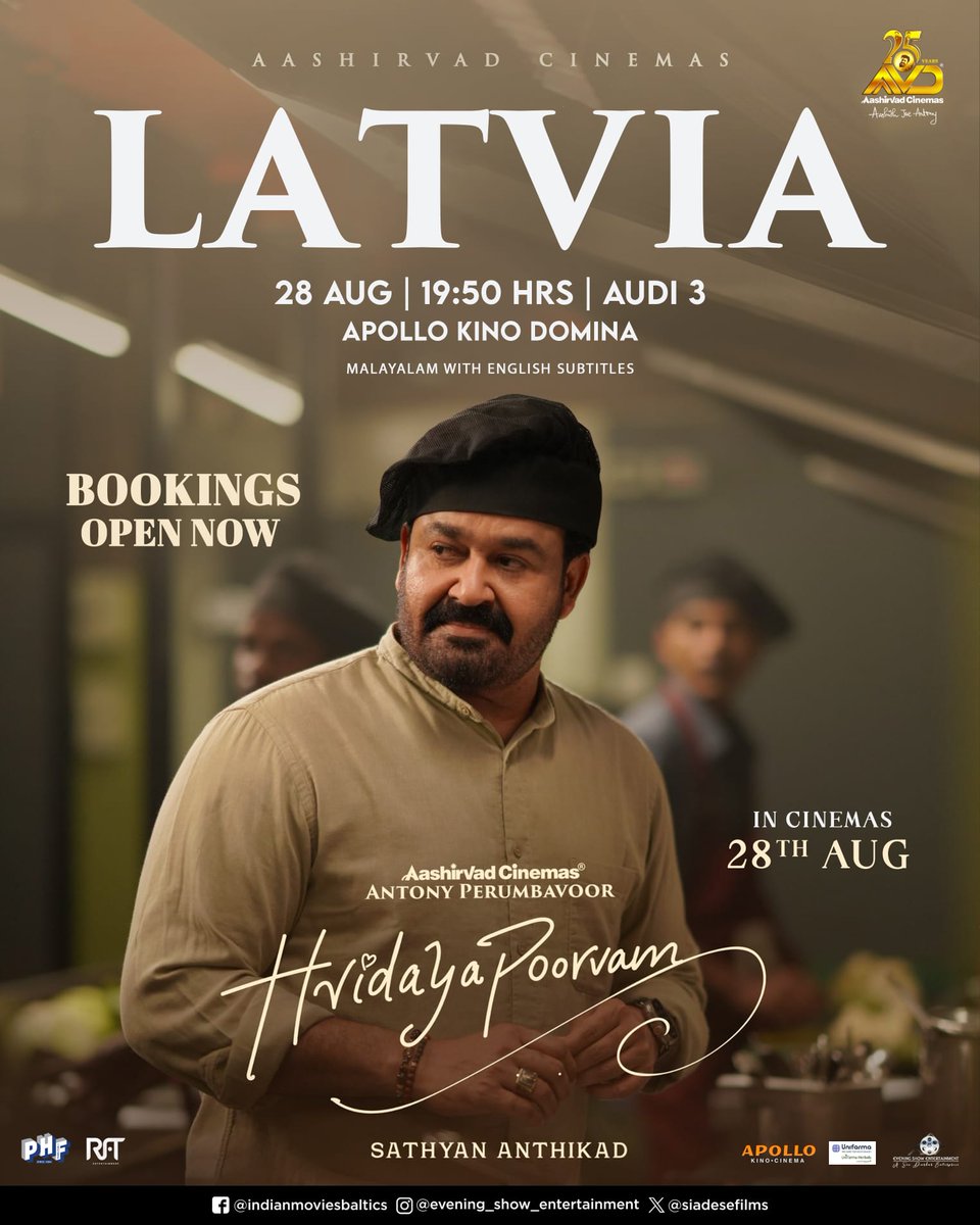 #Hridayapoorvam reaches Latvia! ❤️ A heartfelt journey that connects cultures, now touching hearts across Europe...!

<a href="/Mohanlal/">Mohanlal</a> | #Mohanlal
