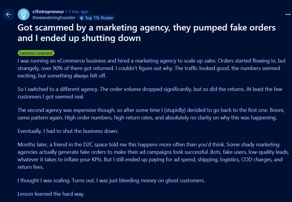 AI_consummate's tweet image. Honestly, Founders aren&apos;t going to buy that easily in 2025.

why? Because most tried to hire and got fucking scammed.

Shit delivery, Shit communication, Shit results.

Honestly, I can&apos;t blame them.

I would also be skeptical.