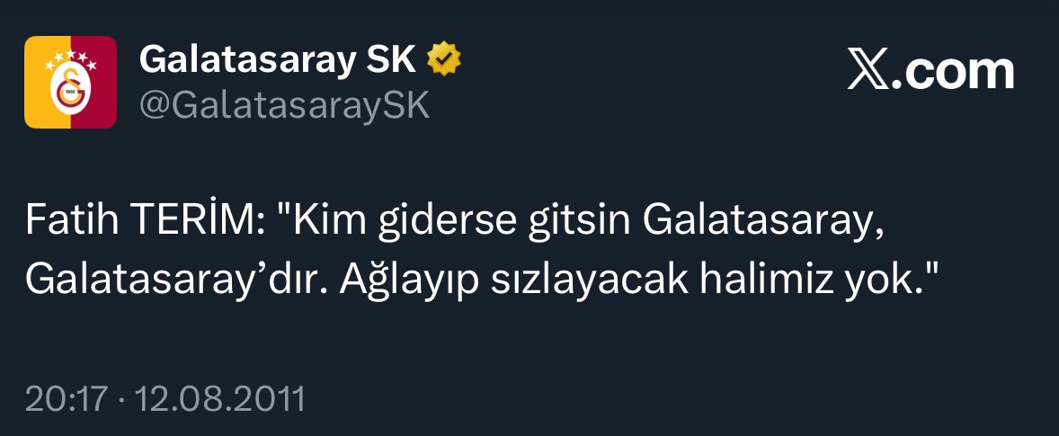 Kimse Galatasaray’dan büyük değildir. Ya sözleşme şartlarına göre devam edilir ya da istenilen bonservisi getirirerek istediği yere gidebilir.