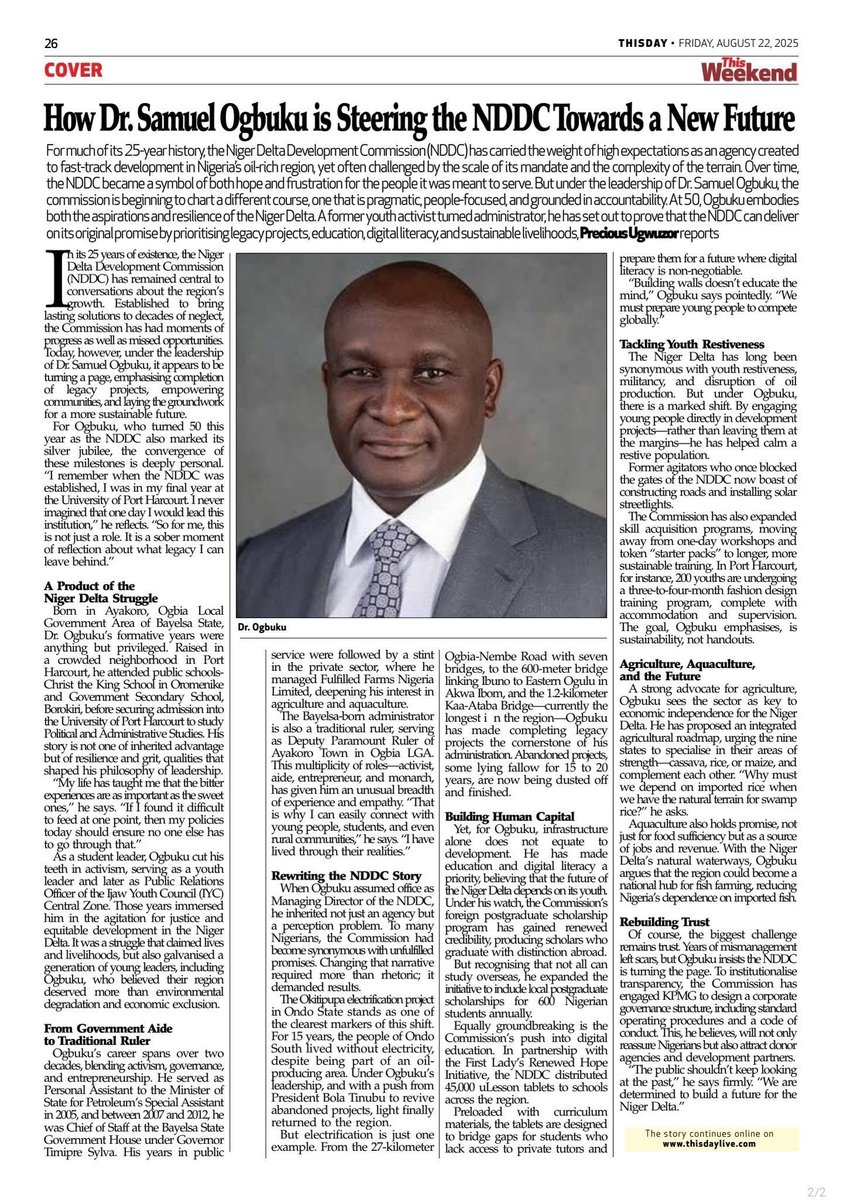 NDDCOnline's tweet photo. CELEBRATING
DR. SAMUEL OGBUKU AT 50!
https://t.co/wwG8oCO6bv
NDDC: Making a Difference
#TellingOurStory #NDDCAt25 #NDDC25YEARS #MakingaDifference #Transaction2Transformation https://t.co/8VHqUlwv27