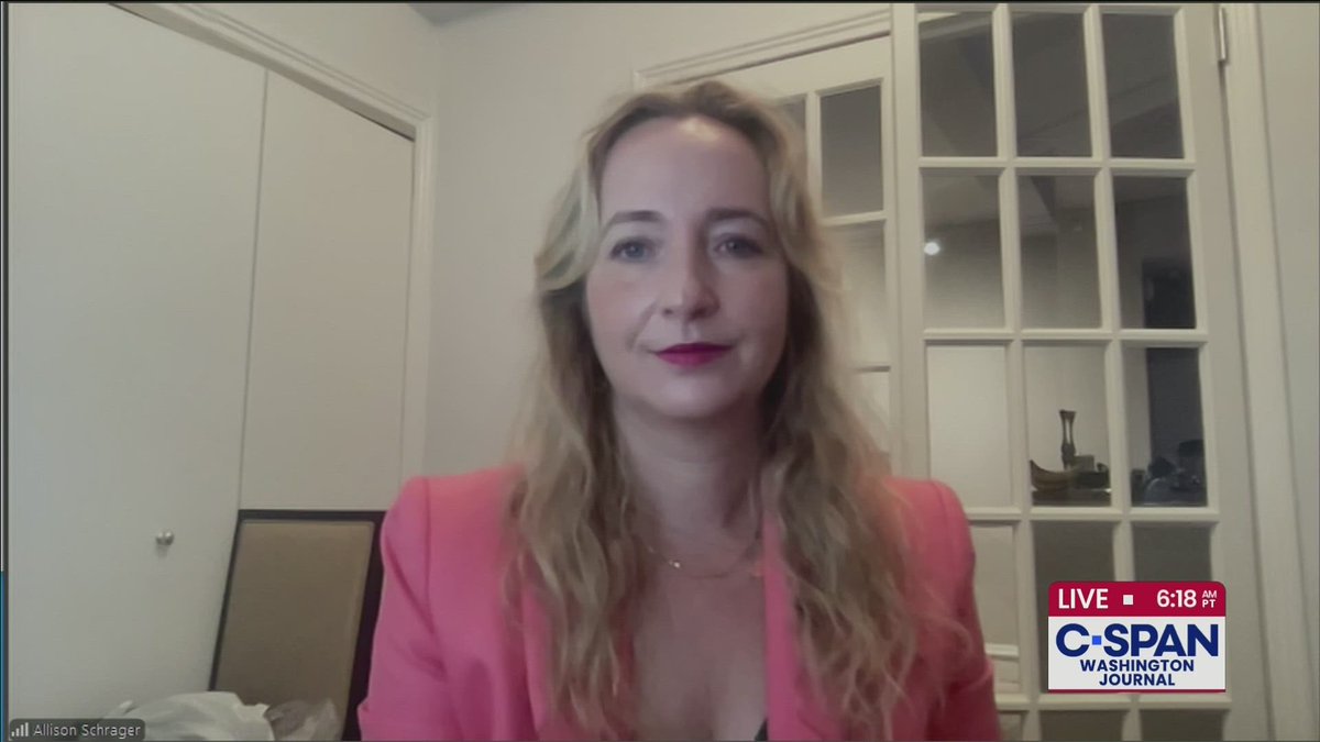 Washington Journal (@cspanwj) on Twitter photo Manhattan Institute's Allison Schrager (<a href="/AllisonSchrager/">Allison Schrager</a>) joins us to discuss topics related to U.S. economic policy including today's Federal Reserve meeting in Wyoming, claims by the Trump Administration of manipulated economic reporting and the current job market.
LIVE: Manhattan Institute's Allison Schrager (<a href="/AllisonSchrager/">Allison Schrager</a>) joins us to discuss topics related to U.S. economic policy including today's Federal Reserve meeting in Wyoming, claims by the Trump Administration of manipulated economic reporting and the current job market.
LIVE: