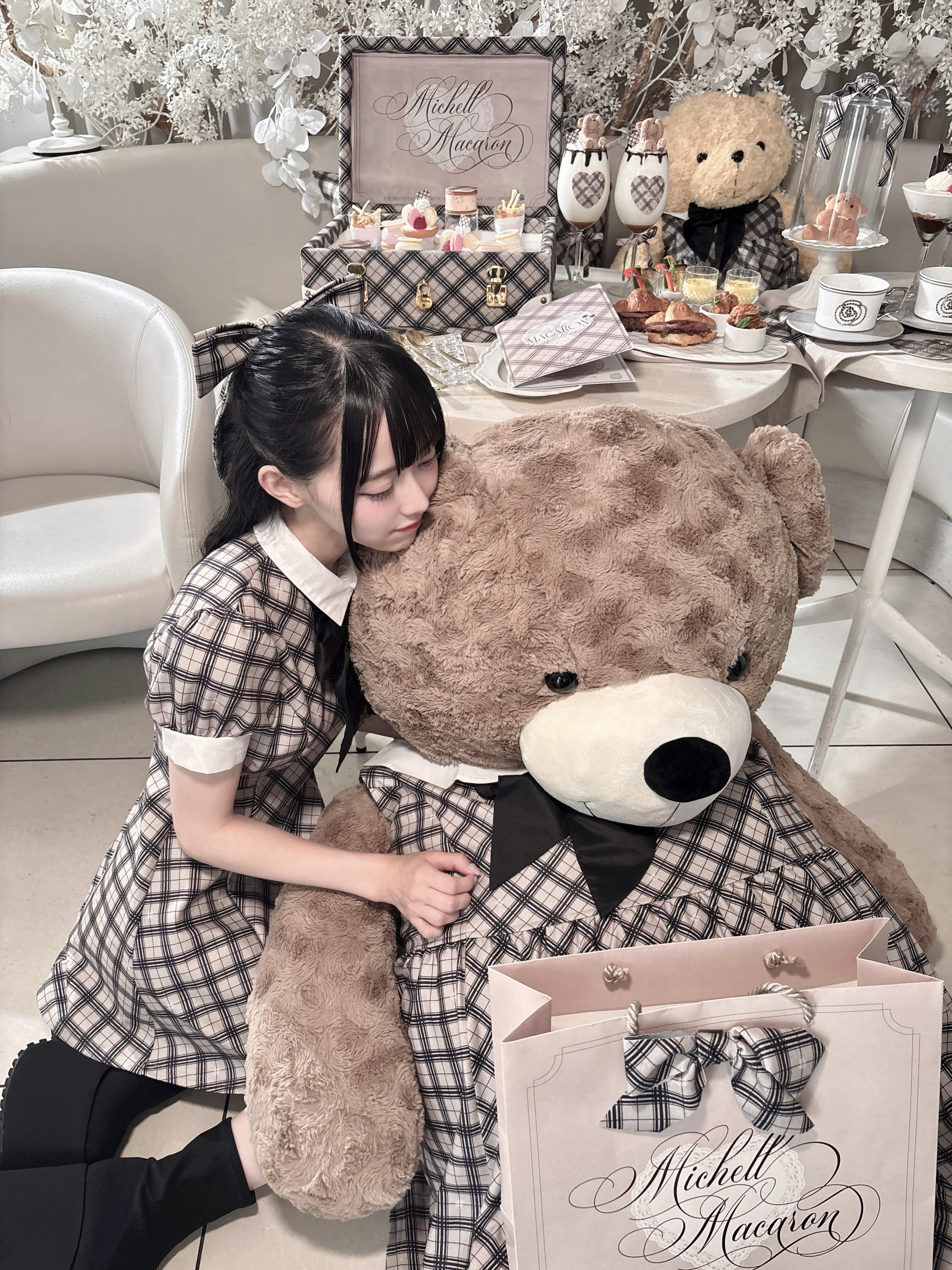 完売品ミシェルマカロンショートダッフルコート♡新品タグ付グレーXS 2025年最新】michellMacaron 着丈：ショート ダッフルコートの