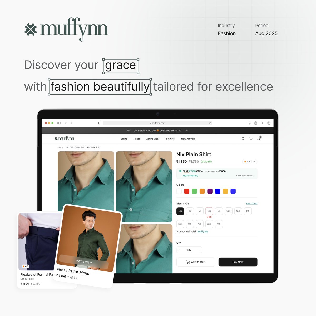 manjul_design's tweet image. Just wrapped up a case study with Muffynn โจ
Redesigned their website with a cleaner UI & smoother UX resulting in better customer experience and noticeable revenue growth.
Check out the full case study ๐
Case Study: bit.ly/4mIbIgq
#EcommerceDesign #websiteredesign