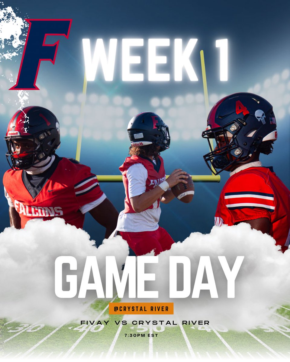 GAMEDAY!!! Fivay at Crystal River… <a href="/CoachTaylorFHS/">Chris Taylor</a> <a href="/FivayHighSchool/">Fivay HS Falcons</a> <a href="/FivayFootball/">Fivay Falcons Football</a> <a href="/PascoCountyFB/">PascoCountyFB</a> <a href="/PascoCoSports/">Pasco County Sports</a> <a href="/Andy_Villamarzo/">Andy Villamarzo</a>