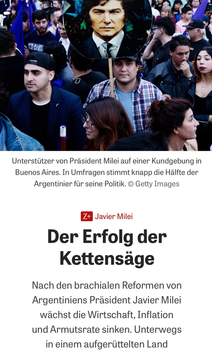 „Was dieser Präsident dort macht, ruiniert das Land, tritt die Menschen mit Füßen.“ sagte Friedrich Merz über Milei.

Deutschland: Schulden explodieren, die Staatsquote steigt, die Wirtschaft schrumpft und immer mehr Menschen rutschen in die Armut.

Wer ist hier El loco?