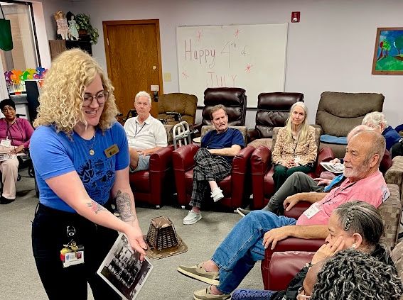 IndianaMuseum's tweet image. Senior citizens at the Still Waters Adult Day Center explored several of our historic sites without ever leaving the room! &amp;gt;&amp;gt; bit.ly/4mZmIGz

Find out how in this fantastic story from @INHumanities.