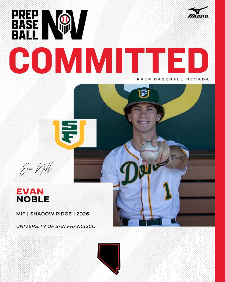🚨 𝐂𝐎𝐌𝐌𝐈𝐓𝐌𝐄𝐍𝐓 𝐀𝐋𝐄𝐑𝐓 🚨

'26 MIF Evan Noble announced his commitment to the University of San Francisco back in June‼️

Congrats! 👏 #BeSeen

Profile ➡️: loom.ly/RnAM-UI
Commitment Board ➡️: loom.ly/cIcuMl8

<a href="/evannoble702/">Evan Noble</a> // <a href="/SFDonsBaseball/">San Francisco Baseball</a>
