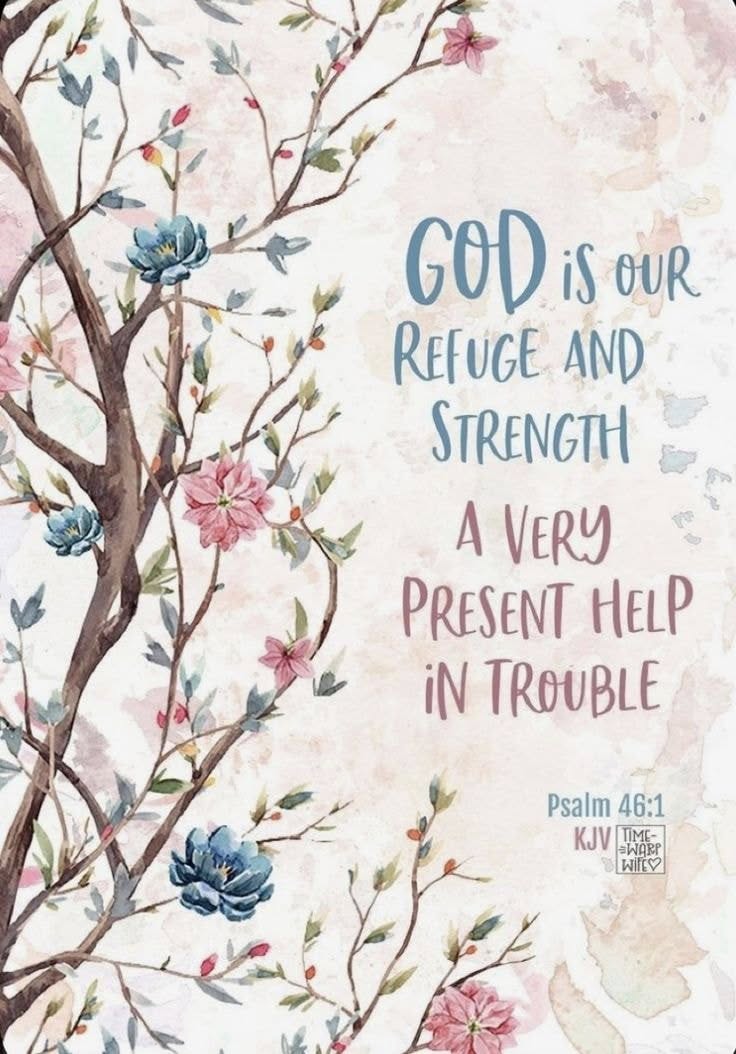 God is our refuge and strength,
a very present help in trouble.

Psalm 46:1 ✝️