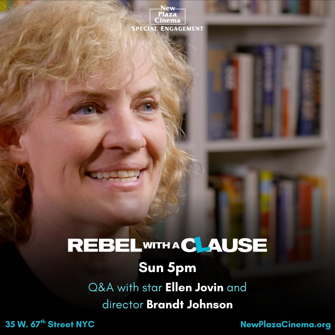 NewPlazaCinema's tweet image. School’s still out, but REBEL WITH A CLAUSE is back in session this Sun at 5pm!
Don’t miss the docu-comedy that’s been delighting @NewPlazaCinema audiences all summer long.
Q&A w/ grammar guru Ellen Jovin and director Brandt Johnson
ticketing.useast.veezi.com/purchase/2017?…