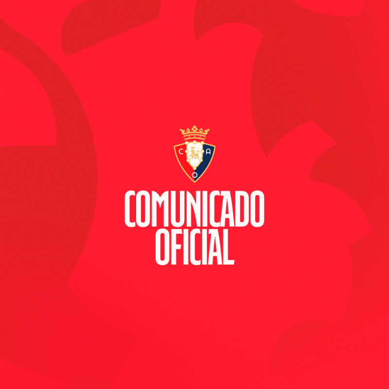 Osasuna's tweet photo. Comunicado oficial sobre la toma de posesión de la junta directiva.